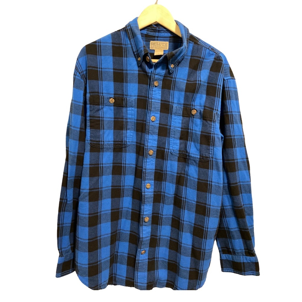 Duluth Trading CO button down plaid size large EUC.